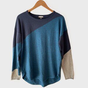 Smartwool Shadow Pine Colorblock Crewneck Sweater Blue